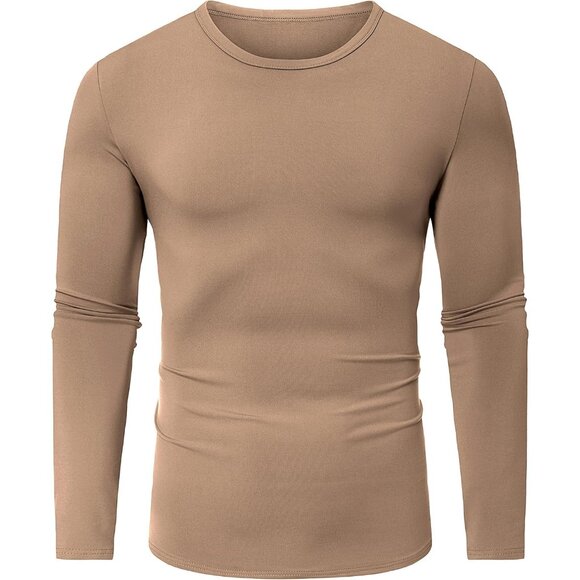 Thermal Underwear for Men High Stretch Fleece Lined Long Sleeve Crewneck Thermal - Picture 9 of 9